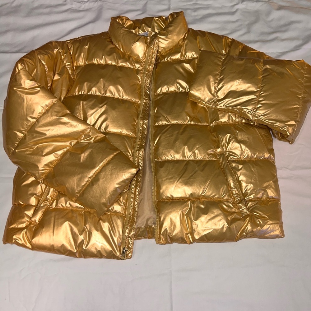 Time and Tru Metallic Gold Jacket